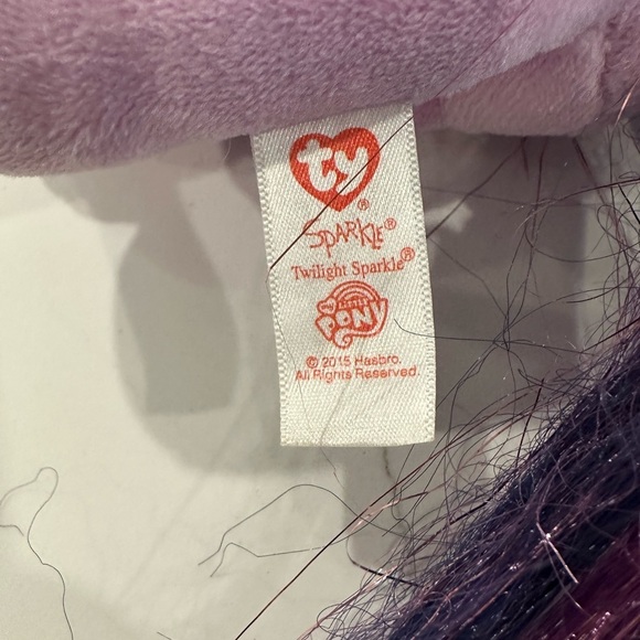 My Little Pony Twilight Sparkle TY Beanie Babies Unicorn Pegasus Purple Plush 7” - Picture 6 of 7